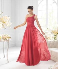 Princess Evening Dress, Maid Of Honour Dresses, Red Bridesmaid Dresses, Red Evening Dress, Long Red, Chiffon Prom Dress, Glam Dresses, Trend Fashion, Red Prom Dress