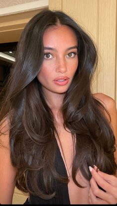 Rich Brunette Hair, Under The Skin, Hairstyles For Layered Hair, Blowout Hair, Hair Stylies, Skin Glow, Asian Hair