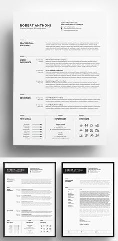 two resume templates on top of each other