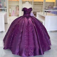 Find ideas๏ฟฝand inspiration for Princess Purple Quinceanera Dresses Satin Sweet 15 16 Proms Pageant Ball Gowns, Women's Clothing Dark Purple Sweet 16 Dresses, Plum Quinceanera Dresses, Magenta Quinceanera Dresses, Royal Purple Ball Gown, Dark Purple Quince Dresses, Dark Purple Ball Gown, Enchanted Quince, Dark Purple Quinceanera Dresses, Purple Quince Dress