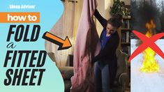 How to fold a fitted sheet the easy way. Watch this funny yet simple step-by-step video tutorial. The best tips on how to have a well rested night, healthy sleep tips, sleep health hacks, product info & reviews for better sleep! Visit our website for our sleep health blog and to shop the best sleep aids available. #sleepbetter #bettersleep How Do You Fold A Fitted Sheet, Fitted Sheet Folding Hack, Folding Fitted Sheets Video, Fold Fitted Sheet Easy, Fold Fitted Sheet With Pocket, Sleep Hygiene