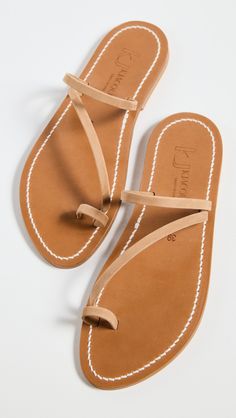 Fast Free Shipping & Free Returns on K. Jacques Actium Sandals at Shopbop. Shop new arrivals from K. Jacques at Shopbop.com Brown Flats, Heel Caps, Medical Problems, Rubber Heels, Made In France, Summer Women, Open Toe, Leather Straps, Womens Sandals