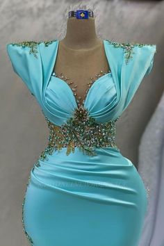 Blue Glamorous Mermaid Dress For Wedding, Glamorous Blue Mermaid Dress For Wedding, Elegant Light Blue Mermaid Dress For Prom, Light Blue Fitted Gown For Party, Elegant Light Blue Mermaid Dress For Prom Season, Fitted Light Blue Gown For Party, Elegant Light Blue Mermaid Hem Dress, Elegant Fitted Light Blue Mermaid Dress, Light Blue Fitted Mermaid Dress For Wedding