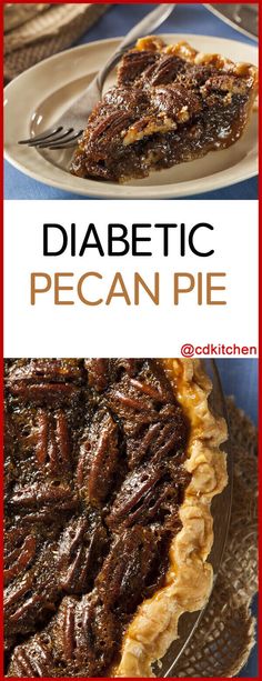 Diabetic Pecan Pie - This diabetic-friendly, low-sugar pecan pie is astoundingly good. This recipe preserves that ooey-gooey inside and fulfills a rich, sweet fantasy. | CDKitchen.com Sugar Free Pecan Pie, Pecan Halves, Sugar Free Pie, Dolce Poche Calorie, Sugar Free Desserts Easy, Pecan Pies, Power Workout, Sugar Free Baking, Sugar Free Recipes Desserts