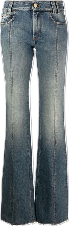 Low Rise Flare Jeans, Alessandra Rich, Flared Jeans, Flare Jeans, Low Rise, Blue