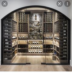 a wine cellar with lots of bottles in it