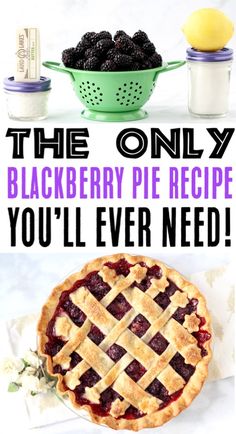 the only blackberry pie recipe you'll ever need