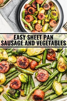 an easy sheet pan sausage and veggies recipe