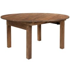 an oval wooden table with four legs