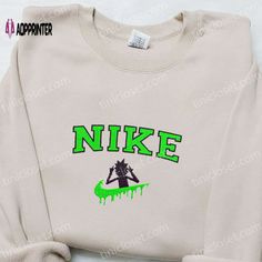 Rick Sanchez x Nike Cartoon Embroidered Sweatshirt: Best Gift for Family Rick and Morty Embroidered Shirt Nike Flower Sweatshirt, Cheap Disney Letter Print Tops, Cute Custom Nike Shirts, Nike Vintage Sweatshirt Stitch, Custom Nike Sweatshirt Flowers, Pull Nike Disney, Nike Cartoon, Nike Inspired, Embroidered Apparel