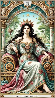 #tarot #theempress #empress #tarotreading#tarotcommunity Tarot Cards Wallpaper Iphone, Empress Card Tarot, The Empress Tarot Wallpaper, Empress Artwork, The Empress Tarot Art, Tarot Cards The Empress, Tarot Cards Decks Beautiful, Empress Aesthetic