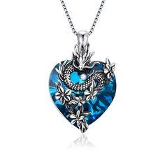 PRICES MAY VARY. 🐲Dragon Necklace🐲Dragon is a nobility spiritual and have magical power.It's symbolizes success and power.Wearing the dragon necklace to protect the wearer from evil spirits and bring good luck. 🐲Suitable Size🐲The size of dragon pendant: 24.3*19.5mm (0.96*0.77inch).This chain of dragon necklace is sturdy and not easy to break, and the weight is moderate. Chain length: 18 + 2 inch extension sterling silver box chain. 🐲High-Quality Material🐲The dragon necklace for men is made Dragon Jewelry Necklace, Dragon Goddess, Dragon Crystal, Necklace Dragon, Design Dragon, Dragons Gift, Crystal Dragon, Magical Power, Dragon Necklace