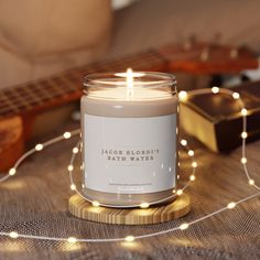 Packed with immersive aromas, these scented candles come in 9oz glass jars and are one size (2.8″ × 3.5") (7.1cm × 8.8cm). Made with 100% natural soy wax blend, each candle features a 100% cotton wick and a permanent adhesive label written "Jacob Elordi's Bath Water" as a funny reference to Saltburn. .: Materials: 100% natural soy wax blend, 100% cotton wick and a glass jar .: One size: 2.8″ × 3.5" (7.1cm × 8.9cm) .: Burning time: 50-60 hours .: Glossy permanent adhesive label .: Choose from fiv Funny Reference, Jacob Elordi, Bath Water, Scented Soy Candles, Soy Candle, Natural Soy Wax, Fragrance Candle, Soy Candles, Funny Gifts