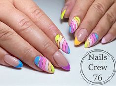 Fluorescent Nails, 2023 Nails, Nail Art Ombre, Nail Style, Rainbow Nails, Gorgeous Nails, Nail Manicure, Stylish Nails, Spring Nails