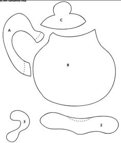 a teapot with the shape cut out and ready to be used for cutting paper