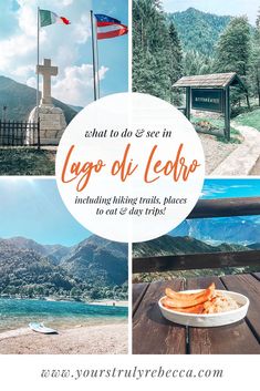 a collage of photos with the words, what to do and see in logo di le