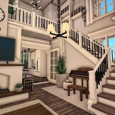 Bloxburg House Theme Colors, Bloxburg House Ideas Cozy Exterior, Cute Bloxburg House Ideas Exterior, Bloxburg House Ideas Entry Way, House Entrance Ideas Bloxburg, Bloxburg Family Home Interior, Bloxburg House Ideas Big Layout, Suburban Bloxburg House Interior, Vanilla Bloxburg House