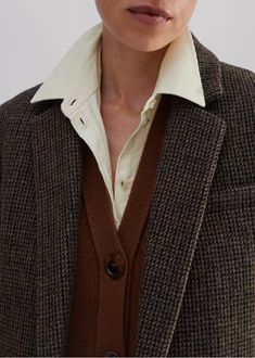 Merino Cashmere Relaxed Cardigan Maple Melange Button Up Women, Fashion Me, Silk Cardigan, Cashmere Jacket, Womens Designer Fashion, Work Fashion, Sweater And Shorts, Luxury Outfits, Cardigans For Women