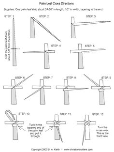 the instructions for how to make a palm tree cross on an iphone screen, with text below