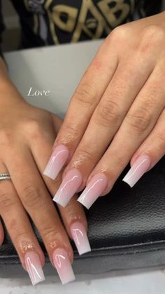 Ombre Acrylic Nails, Long Square Acrylic Nails, Nails Manicure