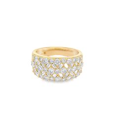 Elevate your style with our Baguette and Round Diamond Ring in 14k yellow gold. Featuring 5 rows of dazzling diamonds, including round and baguette cuts, this wedding band adds an elegant touch to any outfit. Sparkle and shine with confidence, knowing you're wearing a timeless piece of luxury. Key Details: Metal Type: 14k Yellow Gold Primary Stone Type: Baguette Diamonds Primary Stone Size: 20 Stones, .41 CTW Secondary Stone Type: Round Diamonds Secondary Stone Size: 33 Stones, 1.62CTW Timeless Wide Band Diamond Wedding Ring, Dazzling Wide Band Diamond Ring For Wedding, 14k Gold Jewelry With Baguette Diamonds In Round Cut, Dazzling Round Cut Baguette Diamond Ring, Yellow Baguette Cut Fine Jewelry Ring, Exquisite Round Baguette Diamond Jewelry, 14k Gold Jewelry With Baguette Diamonds, Round Cut, Round Diamond Ring, Diamond Alternatives