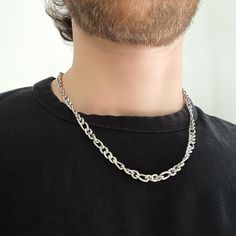 Versatile and timeless, this chain is the perfect addition to any jewelry collection. Whether worn alone or paired with your favorite pendant, it adds a touch of sophistication to any outfit. Elevate your jewelry game with our exquisite handcrafted chain. -No Rosting -Stainless Steel 304 -Adjustable length -Lobster claw Men Chain, Silver Chain For Men, Stainless Steel 304, Chains For Men, Silver Man, Lobster Claw, Chains Necklace, Greece, Jewelry Collection