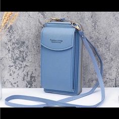 New! Fashion “Uyhm” Shoulder Bag, Solid Blue Color Crossbody Bag, Multifunctional Zipper Purse. Measure Approx. 7.5”H X 4.4”W X 1.8”D. Material: Faux Leather. Blue Shoulder Phone Bag For On-the-go, Blue Shoulder Bag For Mobile Phone On-the-go, Blue Rectangular Phone Bag With Removable Pouch, Blue Pouch Bag For Mobile Phone, Blue Crossbody Phone Bag For Everyday, Blue Mobile Phone Pouch Bag, Blue Phone Bag With Removable Pouch For Daily Use, Blue Phone Bag With Cell Phone Pocket For On-the-go, Blue Mobile Phone Pouch Shoulder Bag