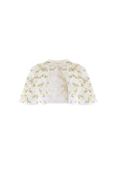 Description & Details NEW SEASON. The Brianna Short Open Cape in Cream / Multi. This short cape is decorated with flower motifs and shimmering sequins, creating an all-over sparkle effect. Designed with our signature, frothy tulle and beautifully adorned with delicate frills for a romantic finish. Match this cape with the Brianna Strapless Gown or wear as a styling piece at your next event. - SIZING: - S/M: 4 - 10 - M/L: 12 – 18 - Tulle decorated with contrast colour sequins - Un-lined - 100% Re Spring Reception Dress With Cape Sleeves, Festive Tulle Dress With Floral Applique, Spring Dress With Sequins And Cape Sleeves, Elegant Embroidered Sequin Fabric For Spring, Elegant Sequin Fabric For Spring Wedding, Elegant Spring Wedding Sequin Fabric, Sequin Fabric For Spring Weddings, Elegant Sequin Fabric For Spring Festivals, Elegant Spring Sequin Fabric For Festive Occasions