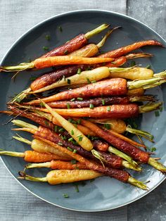 roasted carrots with herbs on a plate