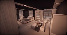 Minecraft Modern Mansion, Modern House Minecraft, Minecraft Houses Interior, Minecraft Building Ideas