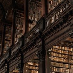 an old library filled with lots of books