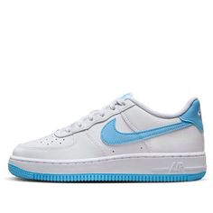 (GS) Nike Air Force 1 Low 'White Aquarius Blue' FV5948-107 Casual Blue Nike Air Force 1, Light Blue Low-top Sneakers For School, White Forces, Aquarius Blue, Frame Wallpaper, Photo Frame Wallpaper, Nike Air Force 1 Low, Air Force 1 Low, Aesthetic Bedroom