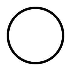 a black and white image of a circle with one end facing the other direction, on a white background