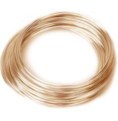 gold colored wire on a white background