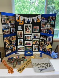 Party Picture Display, Graduation Photo Displays, Grad Table, Graduation Display, Senior Table, Boys Graduation Party