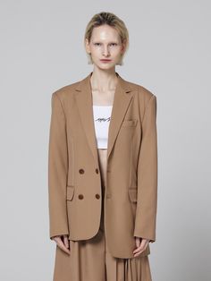 Composition : WOOL 60 T / ZENTRA 40Color : BEIGE,GRAY,BLACKCountry of Origin : KOREA W Concept, Designer Fashion, Composition, Jackets & Coats, Blazer, Wool, The Originals, Clothes For Women, Grey