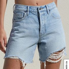 Bnwt! Pacsun Eco Light Indigo Ripped High Waisted Relaxed Fit Shorts! Size 27! Sooo Cute But It’s Too Big On Me! Summer Mid-rise Bermuda Shorts With Built-in Shorts, Mid-rise Bermuda Shorts With Built-in Shorts For Summer, Trendy Mid-rise Bermuda Shorts For Summer, Summer Mid-rise Medium Wash Bermuda Shorts, Mid-rise Medium Wash Bermuda Shorts For Summer, Medium Wash Mid-rise Bermuda Shorts For Summer, Mid-rise Bermuda Shorts In Medium Wash For Summer, High Rise Medium Wash Bermuda Shorts For Summer, High Rise Summer Bottoms For Beach Season