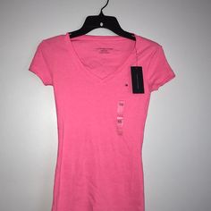 Brand New Never Been Worn - Hot Pink V-Neck In Size Xxs Tommy Hilfiger V-neck Tops, Tommy Hilfiger Pink Summer Tops, Tommy Hilfiger Fitted V-neck Tops, Casual Pink Tommy Hilfiger Top, Fitted Tommy Hilfiger V-neck Tops, Fitted V-neck Tommy Hilfiger Tops, Tommy Hilfiger Casual V-neck Top, Casual Tommy Hilfiger V-neck Top, Spring Fitted Tommy Hilfiger T-shirt