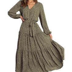 *Fabric:Long Sleeve Maxi Dress For Women Is Made Of Soft,Skin-Friendly And Soft Fabric,Comfy For All Seasons. *Features:Fall Dresses For Women 2024,Womens Dresses Floral Long,Long Sleeve Dress For Women,Tiered Ruffle Maxi Dress With Sleeves,Modest Dresses For Women,Wrap Dress For Women,Chiffon Maxi Dress,Flowy Dresses For Women,Boho Dress,V Neck Midi Dress,Tie Waist Maxi Dress *Maxi Dresses For Women 2024:Lantern Sleeve Long Dresses For Women Are Designed With Classic V-Neck And A Hidden Button Flowy Long Dress, Modest Dresses For Women, Long Fall Dresses, Flowy Dress Long, Modest Maxi Dress, Long Fitted Dresses, Leopard Print Maxi Dress, Formal Evening Wear, Easy Dress