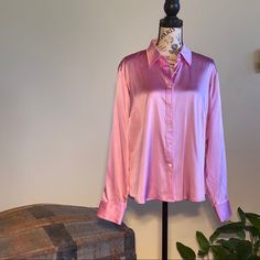 Land’s End Silky Blouse In Orchid Color. Sz 16. See Images For Measurements. Nwt. Can Be Worn Alone Or With Other Blouse In My Closet. Pretty Blouse! Pink Relaxed Fit Elegant Blouse, Pink Relaxed Fit Elegant Top, Elegant Pink Relaxed Fit Top, Elegant Relaxed Fit Pink Top, Classic Pink Blouse With Relaxed Fit, Classic Pink Relaxed Fit Blouse, Pom Pom Blouse, Cotton Tunic Tops, Orchid Color