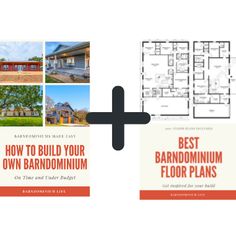 the front and back covers of two houses with different floor plans on each one side