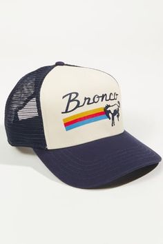 Bronco Trucker Hat | Altar'd State Trucker Hat Outfit, Baseball Hat Outfit, Bronco Truck, Girl Trucker, School Spirit Wear, Women Trucker, Navy Outfit, Top Golf, Vintage Trucker Hats