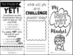 the power of yet to do challenge bookmarks for children with pictures and words