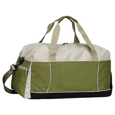 The Post Consumer Recycled PET Duffel is made of Recycled 52% PET Material. Features on this eco-friendly, practical duffel include a large open front pocket, a zippered side pocket, and a spacious interior. The handles are wrapped in fabric for extra comfort, and there is also an adjustable shoulder strap for convenient carrying. Size: One Size. Color: Green. Sporty Green Outdoor Duffle Bag, Green Sporty Duffle Bag For Outdoor, Sporty Green Duffle Bag For Outdoor Activities, Sporty Green Duffle Bag For Outdoor, Green Functional Bags With Side Pockets, Functional Green Bags With Side Pockets, Green Casual Duffle Bag For Outdoor Activities, Casual Green Duffle Bag For Outdoor Activities, Green Sporty Gym Bag For Outdoor