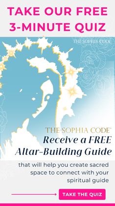 a poster with the text, take our free 3 minute quiz and receive a free altar - building guide