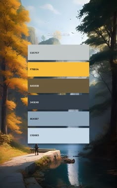 the color scheme for an autumn landscape