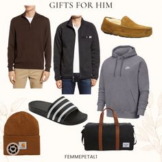 Gift ideas for men, mens gift guide, mens Ugg slippers, carhart beanie, north face coat, mens sweater, duffle bag, adidas slides, Nike hoodie, boyfriend gifts Follow my shop @Femmepetal1 on the @shop.LTK app to shop this post and get my exclusive app-only content! #liketkit #LTKmens #LTKHoliday #LTKCyberweek @shop.ltk https://liketk.it/3UcqJ #giftsforhim #giftguide Carhart Beanie, Hoodie Boyfriend, Slides Nike, Mens Ugg Slippers, Adidas Slides, North Face Coat, Mens Sweater, Mens Uggs