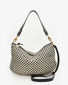 Moyen Messenger Woven Checker 2024 Aesthetic, Crescent Bag, 2024 Wishlist, Womens Designer Bags, 52 Weeks, Clare V, Clare V., Clutch Pouch, The One And Only