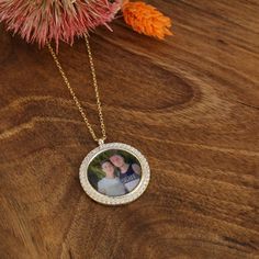 "This, 14k Solid Gold Picture Necklace, Picture Pendant, Custom Made Photo Circle Children Photo Necklace With Cubic Zircon, Gift For Her High Quality Necklace, which we specially designed for you,has been put up for sale in our Etsy HomsilverJW store. This 14k solid gold picture necklace. While making the product, it was made using 14k solid gold. The length of the necklace in the photo is 18 inches. You can choose the chain length according to your wish. In addition to all these privileges we Cubic Zirconia Medallion Necklace Gift, Gold Cubic Zirconia Jewelry For Personalized Gifts, Personalized Gold Cubic Zirconia Jewelry, Engraved Cubic Zirconia Pendant Necklace, Medallion Necklace With Diamond Accents As Gift, Luxury Necklace For Anniversary Gift, Luxury Round Necklace For Anniversary Gift, Diamond Round Locket Necklace, Diamond Locket Necklace With Round Pendant