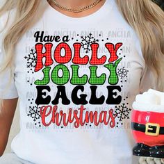 Comes On A 100% Gildan Cotton Tee In White, Black Or Gray. Cute Shirt To Add To Your T-Shirt Collection. Message Me For "Gray" Tee. Thank You! Printable Htv, Green Santa, Holly Jolly Christmas, Print Transfer, Teacher Png, Screen Printing Shirts, Jolly Christmas, Holiday Red, Scrapbook Stickers